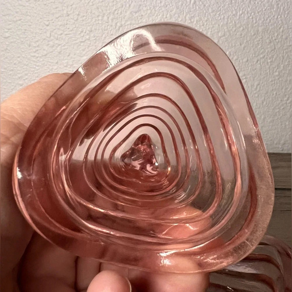 Fenton Pink Pear Glass Trinket Box. Ripple type pattern. - Picture 6 of 9